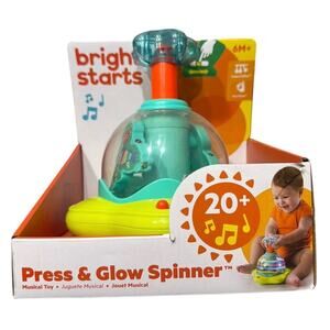 Bright Starts Press & Glow Spinner Musical Toy Brand New 6+Months